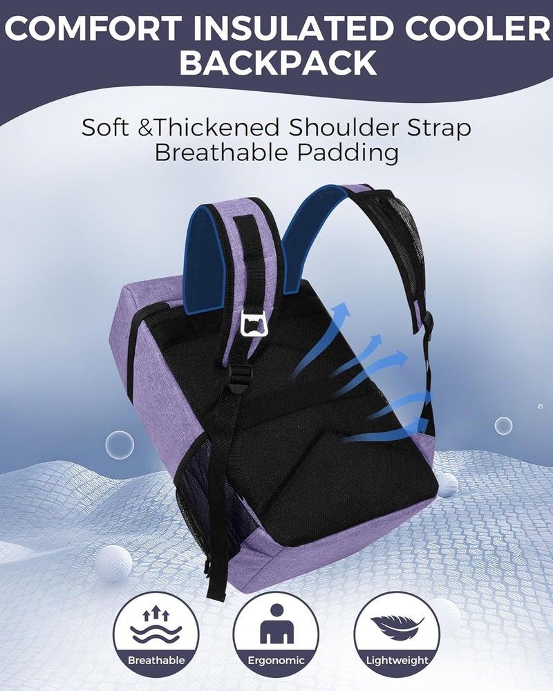 BAGLHER Lightweight Insulated Cooler Backpack - 30 Cans, Leak-Proof for Lunch, Picnic, Hiking, Camping Trips - Image 5